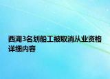 西湖3名劃船工被取消從業(yè)資格詳細內容