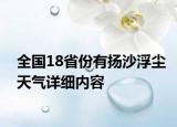 全國18省份有揚沙浮塵天氣詳細內容