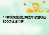 10家核酸檢測(cè)公司去年總營(yíng)收超800億詳細(xì)內(nèi)容