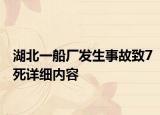 湖北一船廠發(fā)生事故致7死詳細內(nèi)容