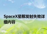 SpaceX星艦發(fā)射失敗詳細內(nèi)容