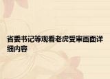 省委書記等觀看老虎受審畫面詳細內(nèi)容