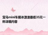 寶馬mini車展冰激凌最低35元一杯詳細內(nèi)容
