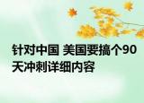 針對中國 美國要搞個90天沖刺詳細內(nèi)容