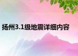 揚州3.1級地震詳細內(nèi)容