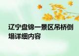遼寧盤錦一景區(qū)吊橋倒塌詳細內(nèi)容