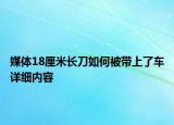 媒體18厘米長刀如何被帶上了車詳細(xì)內(nèi)容