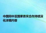 中國(guó)同中亞國(guó)家務(wù)實(shí)合作持續(xù)深化詳細(xì)內(nèi)容