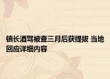 鎮(zhèn)長酒駕被查三月后獲提拔 當(dāng)?shù)鼗貞?yīng)詳細(xì)內(nèi)容