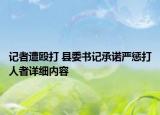 記者遭毆打 縣委書記承諾嚴懲打人者詳細內(nèi)容