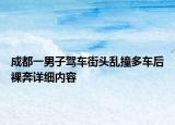 成都一男子駕車街頭亂撞多車后裸奔詳細內(nèi)容