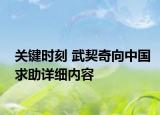 關(guān)鍵時刻 武契奇向中國求助詳細(xì)內(nèi)容