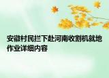安徽村民攔下赴河南收割機就地作業(yè)詳細內(nèi)容