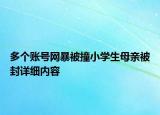 多個賬號網(wǎng)暴被撞小學(xué)生母親被封詳細(xì)內(nèi)容