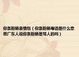你條粉腸表情包（你條粉腸粵語是什么意思廣東人說你條粉腸是罵人的嗎）