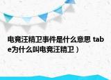 電競(jìng)汪精衛(wèi)事件是什么意思 tabe為什么叫電競(jìng)汪精衛(wèi)）