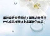 雷普雷普雷普游戲（網(wǎng)絡(luò)語(yǔ)雷普是什么意思梗網(wǎng)絡(luò)上求雷普的意思）