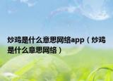 炒雞是什么意思網(wǎng)絡(luò)app（炒雞是什么意思網(wǎng)絡(luò)）