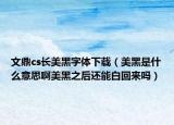 文鼎cs長美黑字體下載（美黑是什么意思啊美黑之后還能白回來嗎）