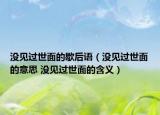 沒見過世面的歇后語（沒見過世面的意思 沒見過世面的含義）