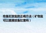 給魚缸放鹽的正確方法（礦物鹽可以直接放魚缸里嗎）