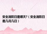 安全消防日是哪天?（安全消防日是幾月幾日）