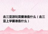 去三亞游玩需要準(zhǔn)備什么（去三亞上學(xué)要準(zhǔn)備什么）