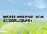 如何用支付寶購買地鐵票（怎么用支付寶在網(wǎng)上買地鐵票）