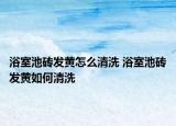 浴室池磚發(fā)黃怎么清洗 浴室池磚發(fā)黃如何清洗