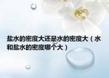 鹽水的密度大還是水的密度大（水和鹽水的密度哪個(gè)大）