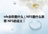 nfs全稱是什么（NFS是什么意思 NFS的含義）