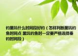 釣黑坑什么時(shí)間段好釣（怎樣判斷黑坑釣魚(yú)時(shí)間點(diǎn) 黑坑釣魚(yú)時(shí)一定要嚴(yán)格選擇垂釣時(shí)間段）