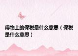 得物上的保稅是什么意思（保稅是什么意思）