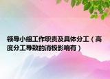 領(lǐng)導(dǎo)小組工作職責(zé)及具體分工（高度分工導(dǎo)致的消極影響有）