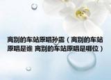 離別的車(chē)站原唱孫露（離別的車(chē)站原唱是誰(shuí) 離別的車(chē)站原唱是哪位）
