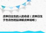 戊申日出生的人的命運(yùn)（戊申日生于各月各時辰詳解戊申說明）