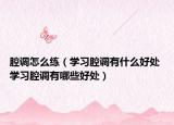 腔調(diào)怎么練（學習腔調(diào)有什么好處 學習腔調(diào)有哪些好處）