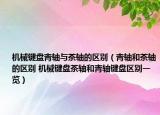 機(jī)械鍵盤青軸與茶軸的區(qū)別（青軸和茶軸的區(qū)別 機(jī)械鍵盤茶軸和青軸鍵盤區(qū)別一覽）