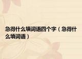 急得什么填詞語四個字（急得什么填詞語）