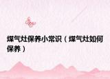煤氣灶保養(yǎng)小常識（煤氣灶如何保養(yǎng)）