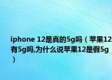 iphone 12是真的5g嗎（蘋果12有5g嗎,為什么說蘋果12是假5g）