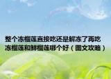 整個(gè)凍榴蓮直接吃還是解凍了再吃 凍榴蓮和鮮榴蓮哪個(gè)好（圖文攻略）