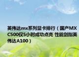 英偉達(dá)mx系列顯卡排行（國產(chǎn)MXC500僅5小時成功點亮 性能劍指英偉達(dá)A100）