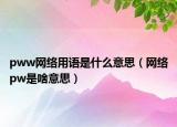 pww網(wǎng)絡(luò)用語是什么意思（網(wǎng)絡(luò)pw是啥意思）