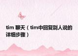 tim 聊天（tim中回復(fù)別人說(shuō)的詳細(xì)步驟）