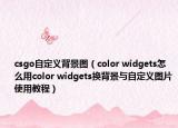 csgo自定義背景圖（color widgets怎么用color widgets換背景與自定義圖片使用教程）