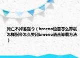 死亡不掉落指令（breeno語音怎么卸載怎樣指令怎么關(guān)閉breeno語音卸載方法）