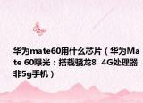 華為mate60用什么芯片（華為Mate 60曝光：搭載驍龍8  4G處理器 非5g手機）