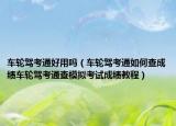 車輪駕考通好用嗎（車輪駕考通如何查成績(jī)車輪駕考通查模擬考試成績(jī)教程）