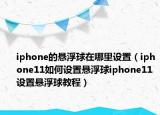 iphone的懸浮球在哪里設(shè)置（iphone11如何設(shè)置懸浮球iphone11設(shè)置懸浮球教程）
